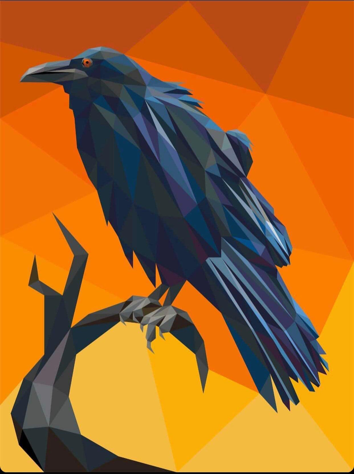 Edgar the Raven Panel  43" x 57" - By the Bolt