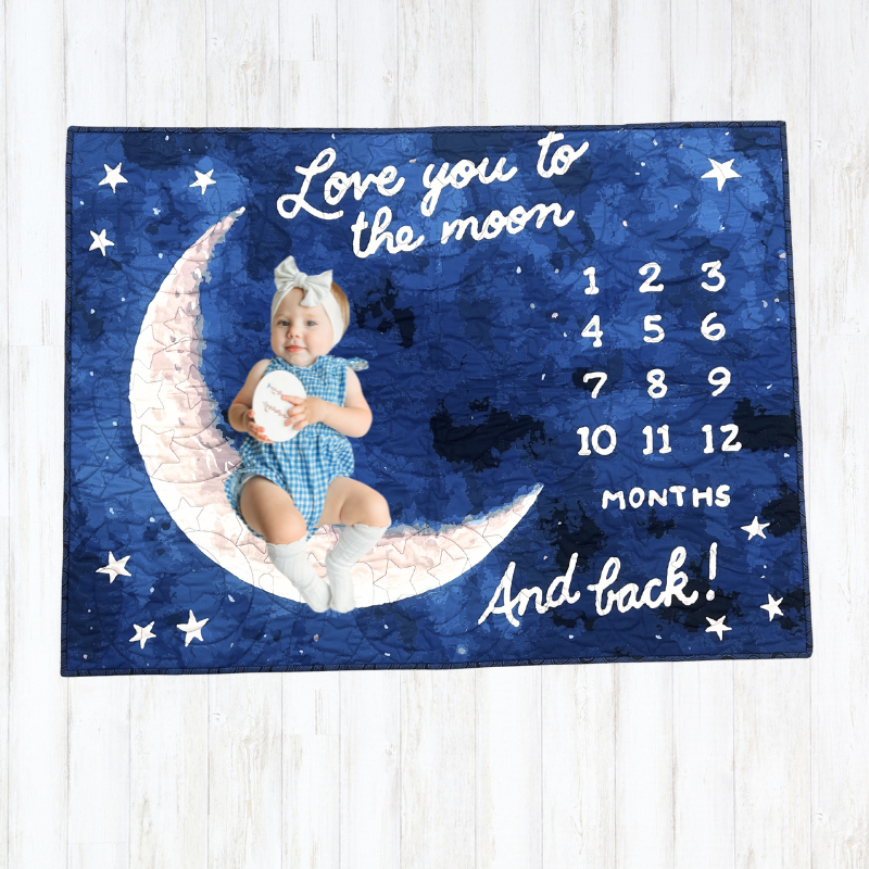 I Love You To the Moon Milestone Panel 33" x 43" - By the Bolt