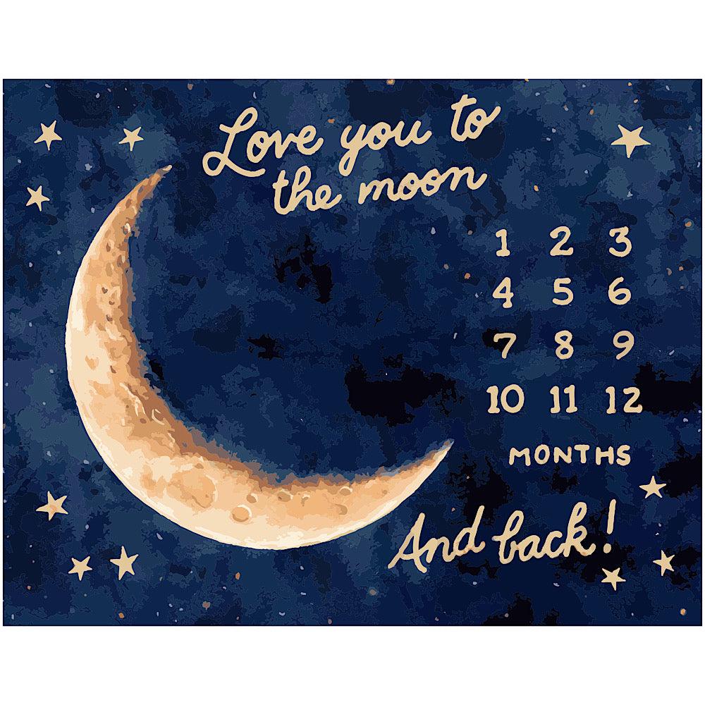 I Love You To the Moon Milestone Panel 33" x 43" - By the Bolt