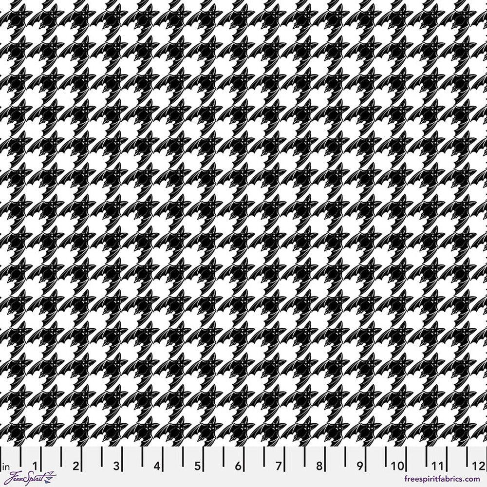 Scaredy Cat White Bats Tooth Fabric - Show Special